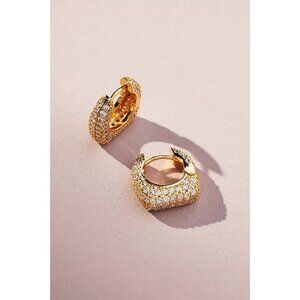 Square Pavé Hoop Earrings Anthropologie